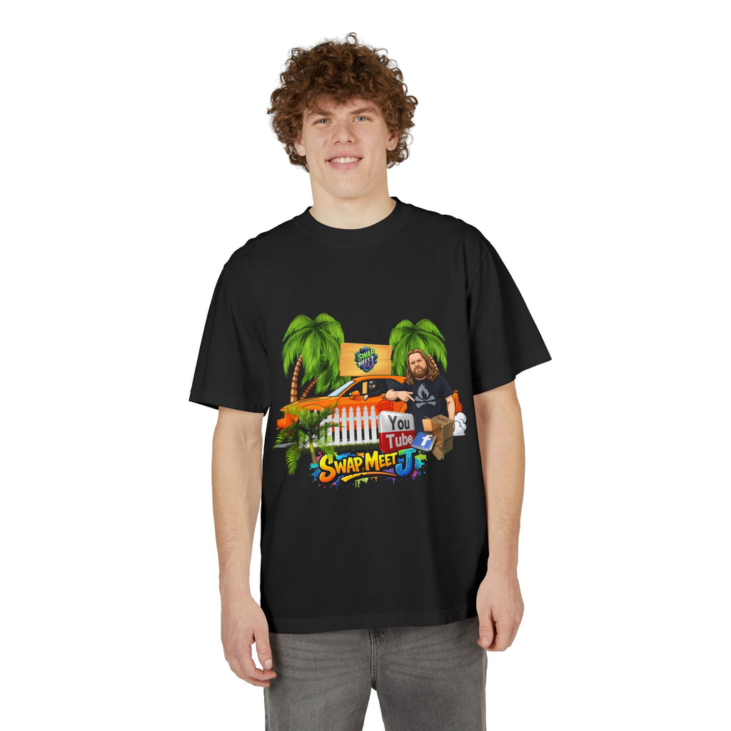 YouTube Swap Meet T-Shirt — Vintage Car, Palm Trees & Host Graphic Tee