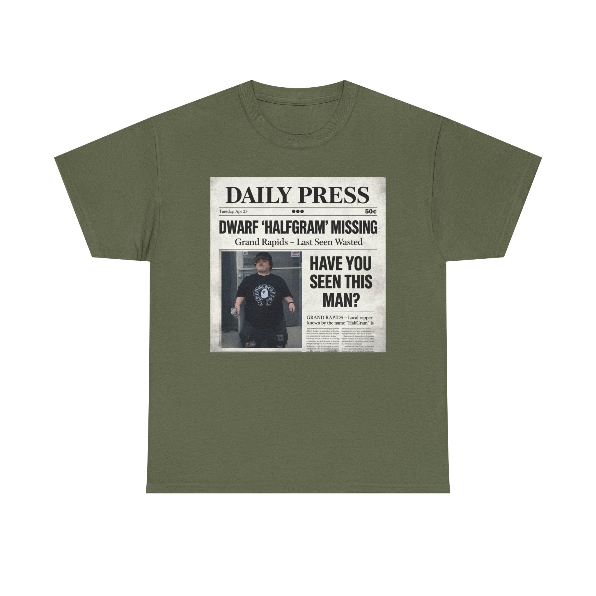 Missing Man 'Have You Seen This Man?' Newspaper Graphic T-Shirt