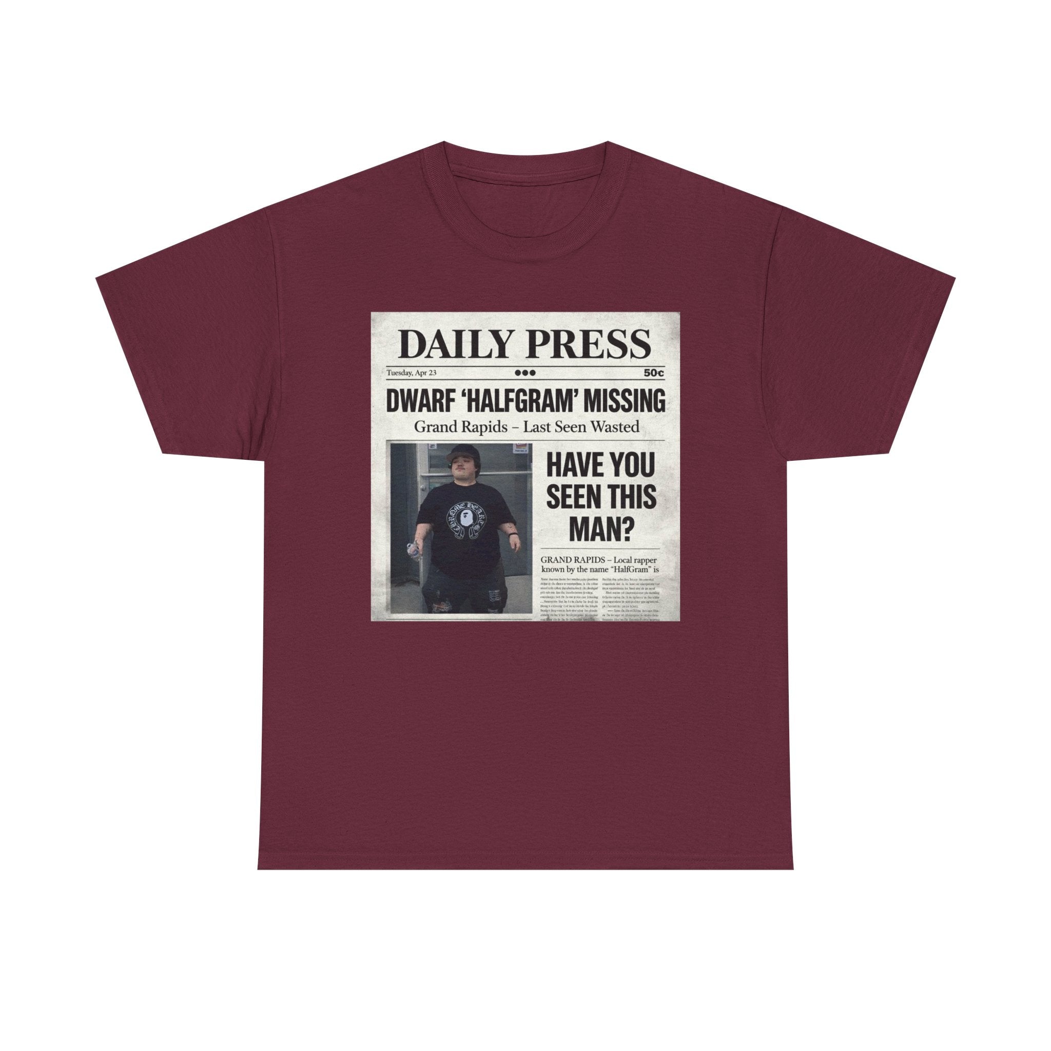 Missing Man 'Have You Seen This Man?' Newspaper Graphic T-Shirt