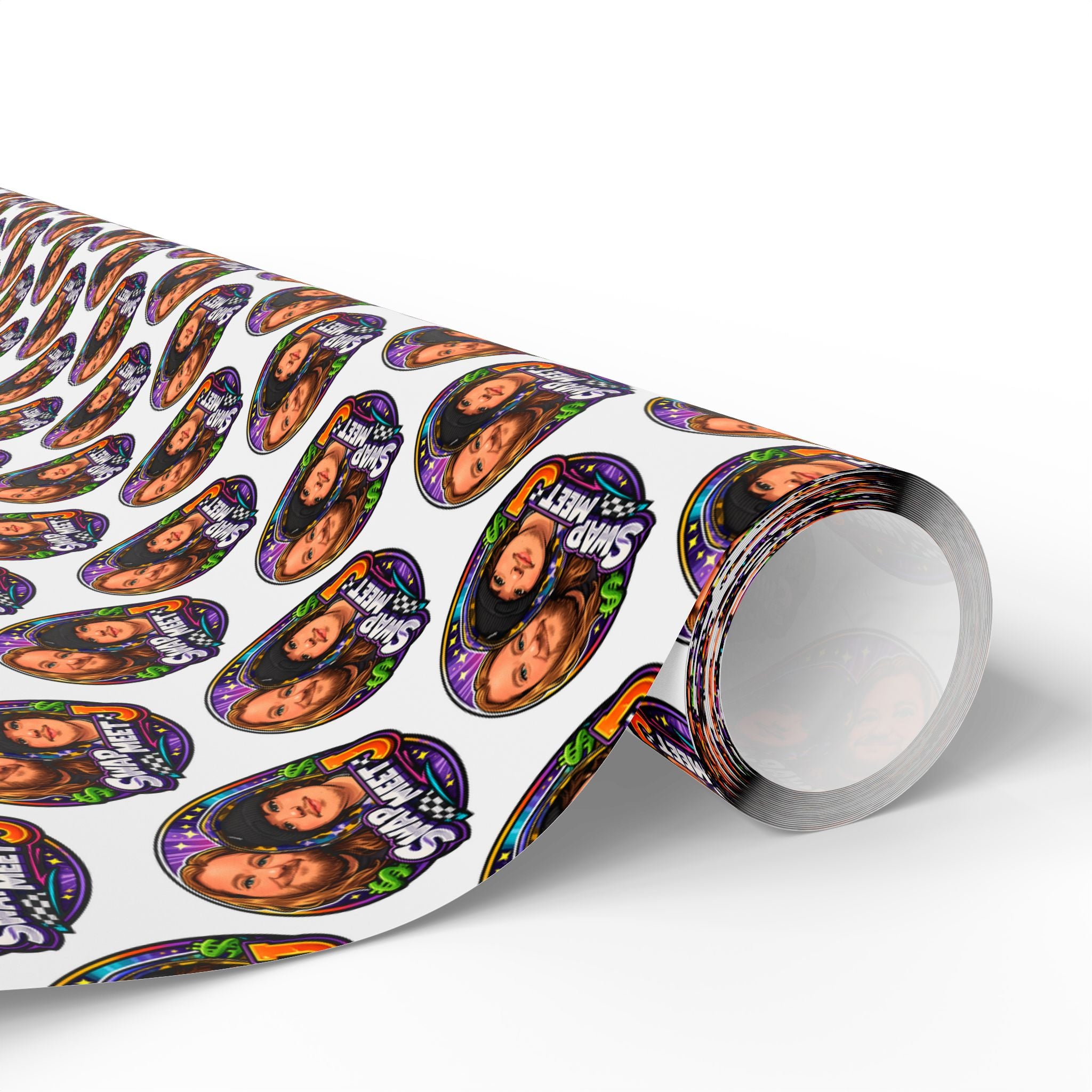 Wrapping Paper – Custom Face Portrait Pattern Gift Wrap (Personalized Photo Repeat)